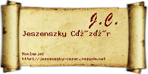 Jeszenszky Cézár névjegykártya